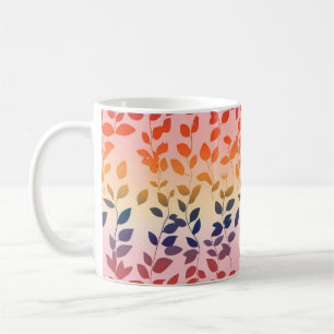 Taza De Café Hojas de colores arcoiris