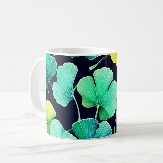 Taza De Café Hojas de Ginko biloba (Anverso izquierdo)