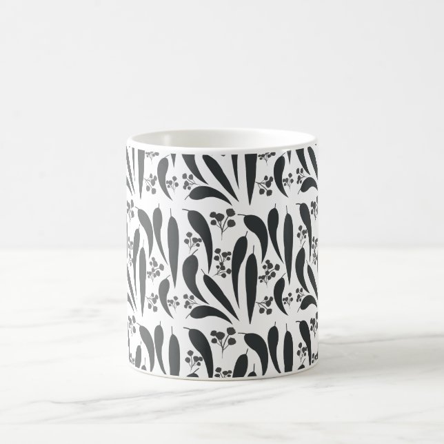 Taza De Café Hojas de goma y nueces de goma (Centro)