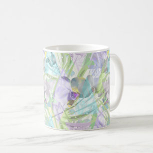 Taza De Café Hojas de orquídea y palmera, tropicales