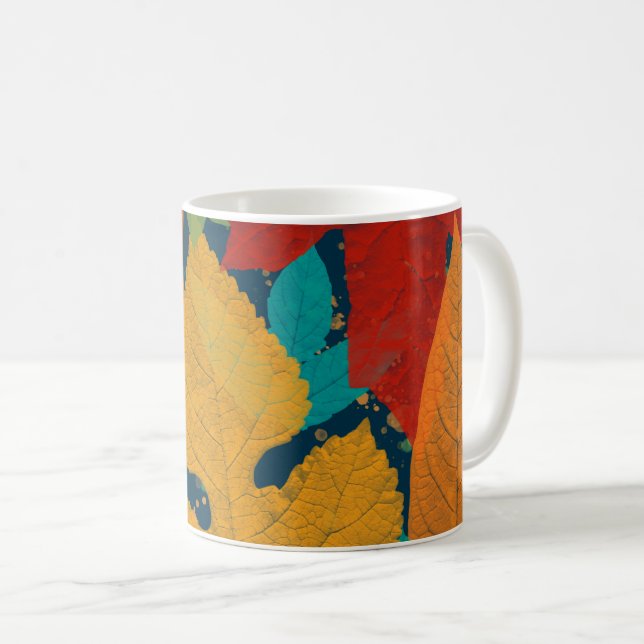 Taza De Café Hojas de otoño (Anverso derecho)