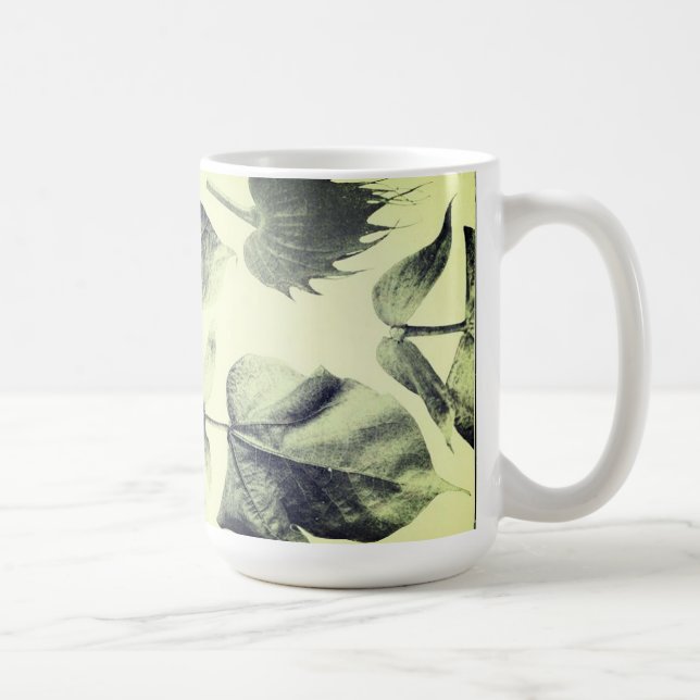 Taza De Café Hojas de otoño antiguas (Derecha)
