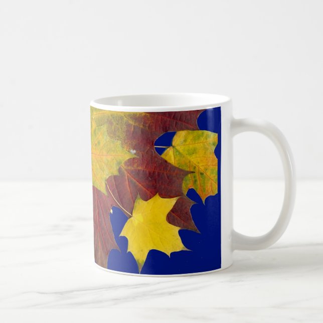 Taza De Café 'Hojas de otoño' café Mug (Derecha)