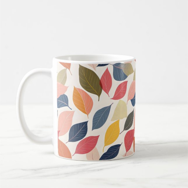 Taza De Café Hojas de otoño coloridas (Izquierda)
