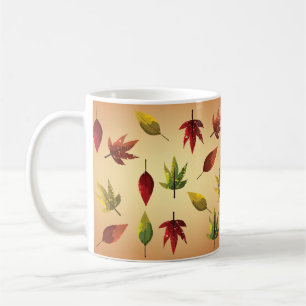 Taza De Café Hojas de otoño pictóricas