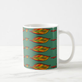 Taza De Café Hojas de otoño pintadas con patrones