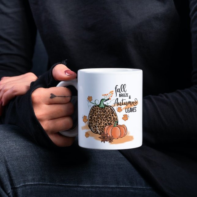 Taza De Café Hojas de otoño y calabazas (Subido por el creador)