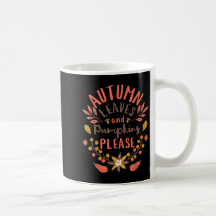 Taza De Café Hojas De Otoño Y Calabazas Por Favor Hola Estación