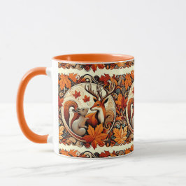 Taza de café Hojas de otoño y ciervos