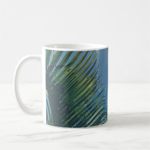 TAZA DE CAFÉ HOJAS DE PALMA TROPICAL