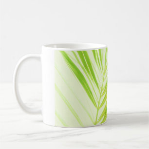 Taza De Café Hojas de palma verde pálido