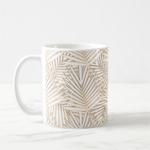 Taza De Café Hojas de palmera doradas sin inconvenientes en el 