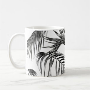Taza De Café Hojas de palmera tropicales sin soldadura de jungl