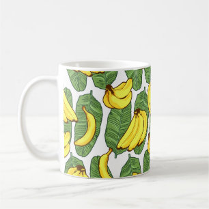 Taza De Café Hojas de plátano: Patrón de frutas tropicales