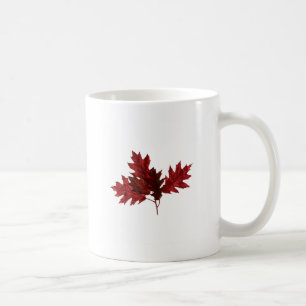 Taza De Café Hojas del roble rojo