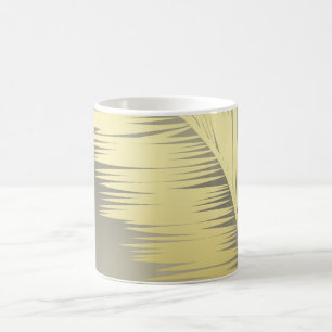 Taza De Café Hojas doradas de palma tropical