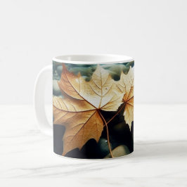 Taza De Café Hojas En El Río