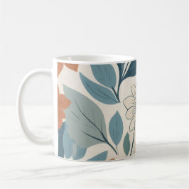 Taza De Café Hojas florales minimalistas