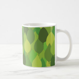 Taza De Café Hojas frondosas alegres - patrón de superficie sin
