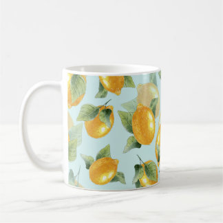 Taza De Café Hojas Lemons: Impresión sin inconvenientes de acua