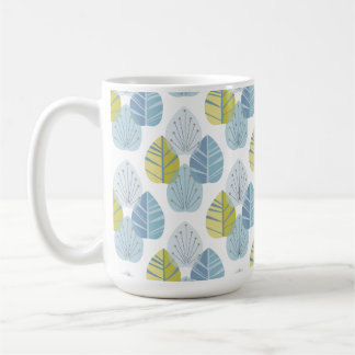 Taza De Café Hojas modernas de mediados del siglo XX