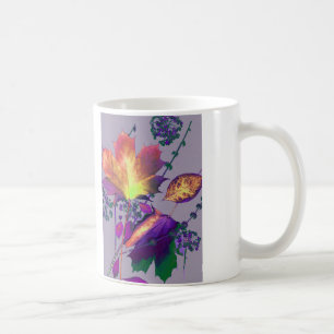 Taza De Café Hojas otoñales en Lilac