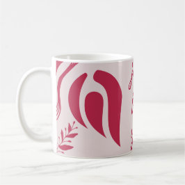 Taza De Café Hojas rojas y sólo para ti texto