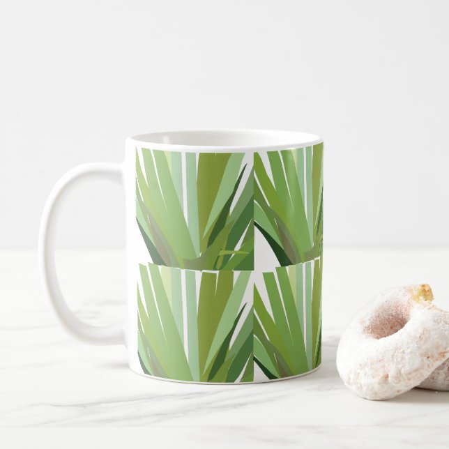 Taza De Café Hojas tropicales (Con donut)
