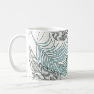 Taza De Café Hojas Tropicales: Brillante Tendencia Sin Marea