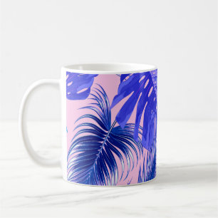 Taza De Café Hojas tropicales de palma, hojas de selva sin cost