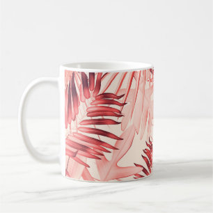 Taza De Café Hojas tropicales de palmeras, patrón hawaiano eleg