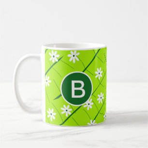 Taza De Café hojas tropicales de plátano y flores botánicas ver