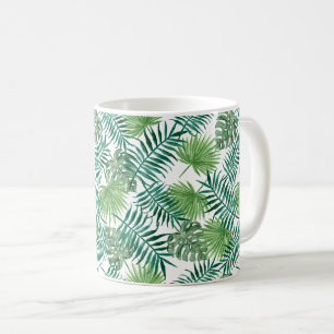 Taza De Café Hojas tropicales de selva