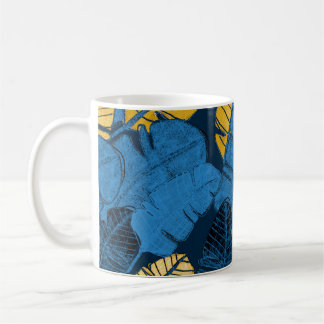 Taza De Café Hojas tropicales dibujadas a mano: sin costura