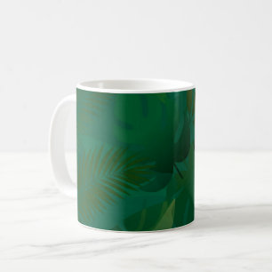 Taza De Café Hojas tropicales exóticas místicas de la jungla es