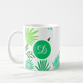 Taza De Café hojas tropicales modernas de medio siglo