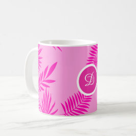 Taza De Café hojas tropicales modernas de medio siglo