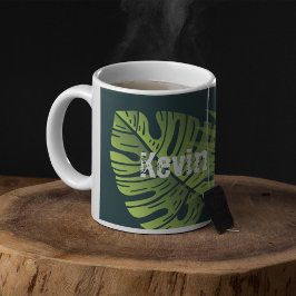 Taza De Café Hojas tropicales personalizadas de la Amazonía