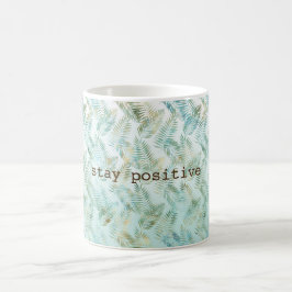 Taza De Café Hojas tropicales verde acuático dorado