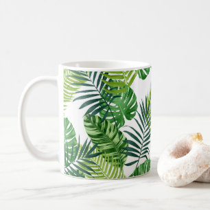 Taza De Café Hojas tropicales verdes