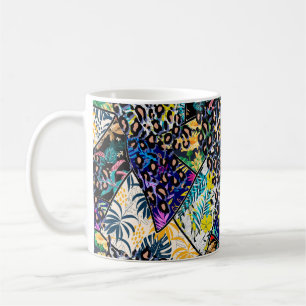 Taza De Café Hojas tropicales y patrón de hojas