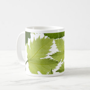 Taza De Café Hojas verdes de vid de uva