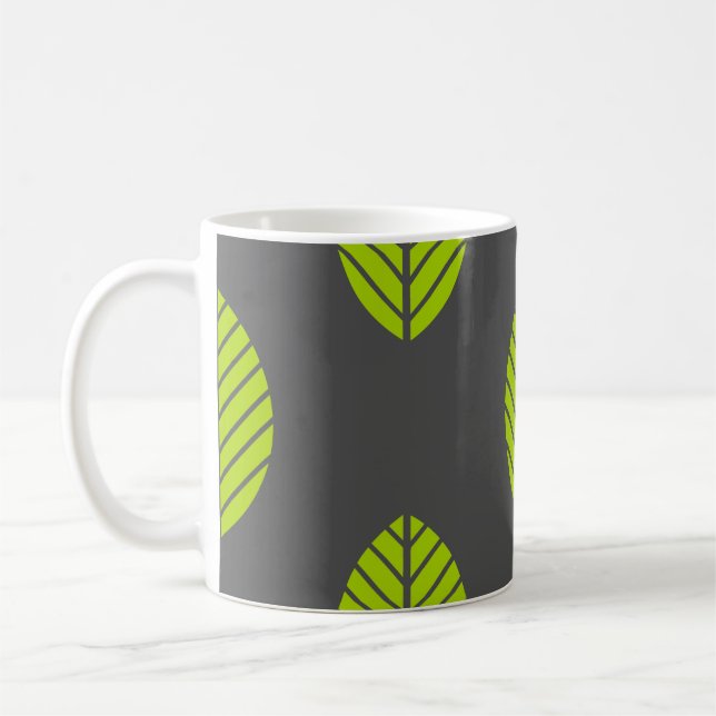 Taza De Café Hojas verdes oscuras (Izquierda)