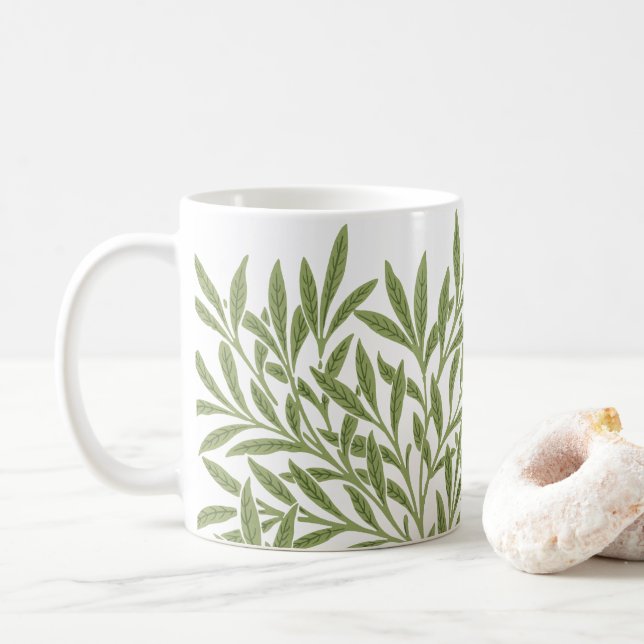 Taza De Café Hojas victorianas de William Morris (Con donut)