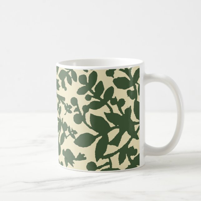 Taza De Café Hojas y aves (Derecha)