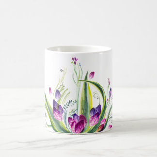 Taza De Café Hojas y flores tropicales para el teatime