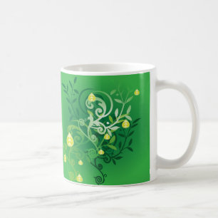 Taza De Café hojas y fruta