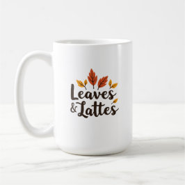 Taza De Café Hojas y Lattes