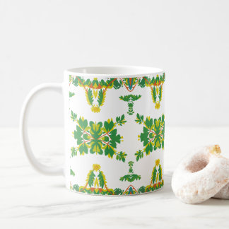 Taza De Café Hojas y Nubes