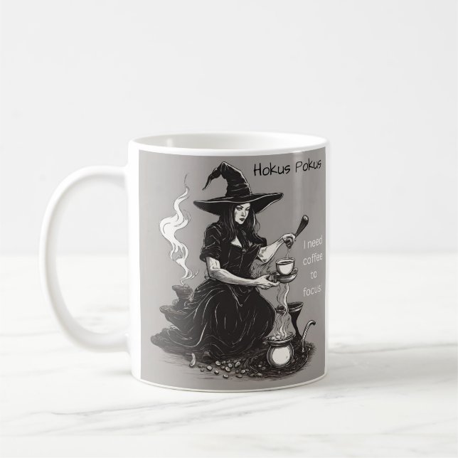 Taza De Café Hokos pokus Necesito café para concentrarme (Izquierda)
